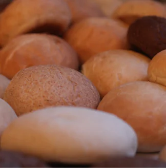 A closeup look of bread rolls